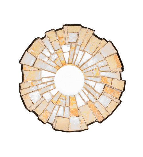 Meyda Lighting Delta 38" Craftsman Brown Mini Pendant Light With Beige Jadestone Shade Glass