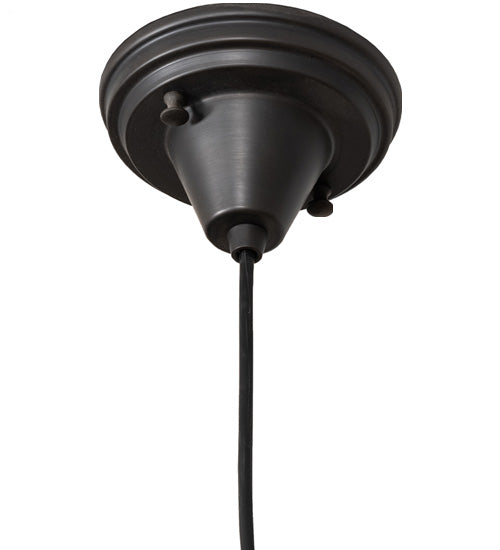 Meyda Lighting Delta 38" Craftsman Brown Mini Pendant Light With Beige Jadestone Shade Glass