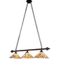Meyda Lighting Delta 47" 3-Light Timeless Bronze Island Pendant Light With Multi-Colored Jadestone Shade