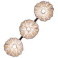 Meyda Lighting Delta 47" 3-Light Timeless Bronze Island Pendant Light With Multi-Colored Jadestone Shade