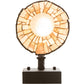 Meyda Lighting Delta 5" Solar Black Wall Sconce With Multi-Colored Jadestone Shade