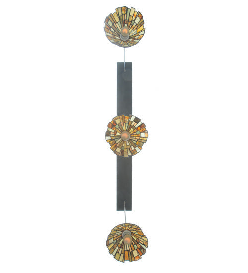 Meyda Lighting Delta 50" 3-Light Timeless Bronze Island Pendant Light With Beige Jadestone Shade Glass