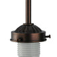 Meyda Lighting Delta 51" 3-Light Mahogany Bronze Island Pendant Light With Multi-Colored Jadestone Shade