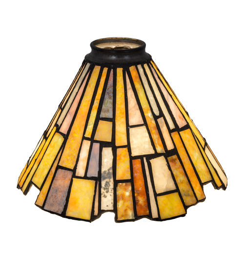 Meyda Lighting Delta 51" 3-Light Mahogany Bronze Island Pendant Light With Multi-Colored Jadestone Shade