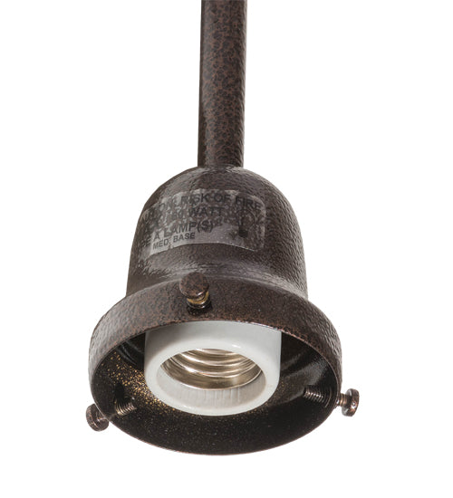 Meyda Lighting Delta 74" Copper Vein Island Pendant Light With Multi-Colored Jadestone Shade