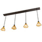 Meyda Lighting Delta 74" Copper Vein Island Pendant Light With Multi-Colored Jadestone Shade