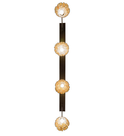 Meyda Lighting Delta 74" Copper Vein Island Pendant Light With Multi-Colored Jadestone Shade