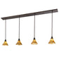 Meyda Lighting Delta 74" Copper Vein Island Pendant Light With Multi-Colored Jadestone Shade