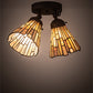 Meyda Lighting Delta 8-16" 2-Light Oil Rubbed Bronze Flush Mount Light With Beige Jadestone Shade