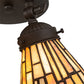 Meyda Lighting Delta 8-16" 2-Light Oil Rubbed Bronze Flush Mount Light With Beige Jadestone Shade