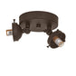 Meyda Lighting Delta 8-16" 2-Light Oil Rubbed Bronze Flush Mount Light With Beige Jadestone Shade