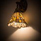 Meyda Lighting Delta 8" Antique Brass Wall Sconce With Multi-Colored Jadestone Shade