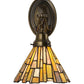Meyda Lighting Delta 8" Antique Brass Wall Sconce With Multi-Colored Jadestone Shade