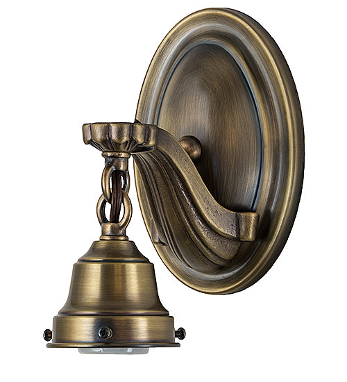Meyda Lighting Delta 8" Antique Brass Wall Sconce With Multi-Colored Jadestone Shade