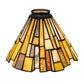Meyda Lighting Delta 8" Beige & Honey Amber Jadestone Shade