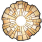 Meyda Lighting Delta 8" Mahogany Bronze Mini Pendant Light With Beige & Honey Amber Jadestone Shade Glass