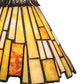 Meyda Lighting Delta 8" Mahogany Bronze Mini Pendant Light With Beige & Honey Amber Jadestone Shade Glass