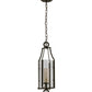 Meyda Lighting Delta 8" Oil Rubbed Bronze Pendant Light With Frosted Clear Shade Glass