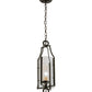 Meyda Lighting Delta 8" Oil Rubbed Bronze Pendant Light With Frosted Clear Shade Glass
