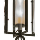 Meyda Lighting Delta 8" Oil Rubbed Bronze Pendant Light With Frosted Clear Shade Glass