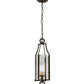 Meyda Lighting Delta 8" Oil Rubbed Bronze Pendant Light With Frosted Clear Shade Glass