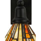 Meyda Lighting Delta 8" Solar Black Wall Sconce With Multi-Colored Jadestone Shade