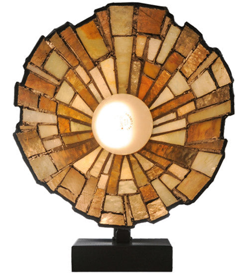 Meyda Lighting Delta 8" Solar Black Wall Sconce With Multi-Colored Jadestone Shade