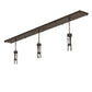 Meyda Lighting Delta 84" 3-Light Oil Rubbed Bronze Island Pendant Light With Brown & Beige Jadestone Shade