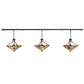 Meyda Lighting Delta 84" 3-Light Oil Rubbed Bronze Island Pendant Light With Brown & Beige Jadestone Shade