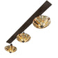 Meyda Lighting Delta 84" 3-Light Oil Rubbed Bronze Island Pendant Light With Brown & Beige Jadestone Shade