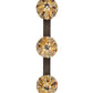 Meyda Lighting Delta 84" 3-Light Oil Rubbed Bronze Island Pendant Light With Brown & Beige Jadestone Shade