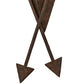 Meyda Lighting Desert Arrow 12" Rusty Nail Wall Sconce With Amber Mica Shade Glass