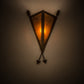 Meyda Lighting Desert Arrow 12" Rusty Nail Wall Sconce With Amber Mica Shade Glass