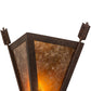Meyda Lighting Desert Arrow 12" Rusty Nail Wall Sconce With Amber Mica Shade Glass