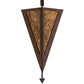 Meyda Lighting Desert Arrow 8" Rust Nail Wall Sconce With Amber Mica Shade Glass