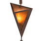 Meyda Lighting Desert Arrow 8" Rust Nail Wall Sconce With Amber Mica Shade Glass