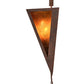 Meyda Lighting Desert Arrow 8" Rust Nail Wall Sconce With Amber Mica Shade Glass