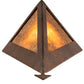 Meyda Lighting Desert Arrow 8" Rust Nail Wall Sconce With Amber Mica Shade Glass