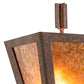 Meyda Lighting Desert Arrow 8" Rust Nail Wall Sconce With Amber Mica Shade Glass