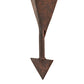 Meyda Lighting Desert Arrow 8" Rust Nail Wall Sconce With Amber Mica Shade Glass