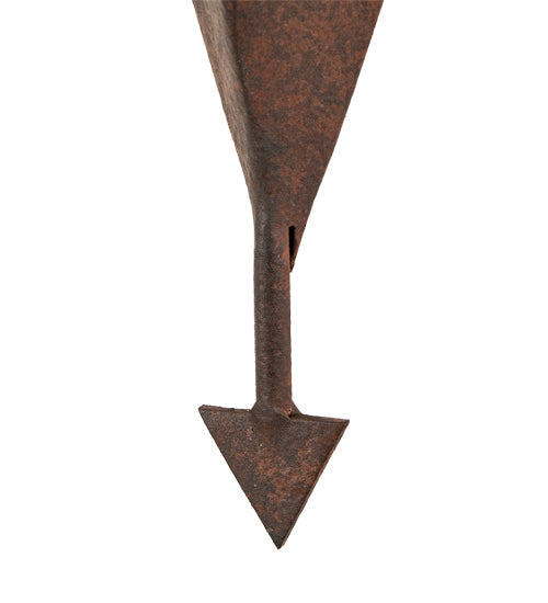 Meyda Lighting Desert Arrow 8" Rust Nail Wall Sconce With Amber Mica Shade Glass