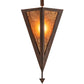 Meyda Lighting Desert Arrow 8" Rust Nail Wall Sconce With Amber Mica Shade Glass