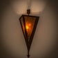 Meyda Lighting Desert Arrow 8" Rusty Nail Wall Sconce With Amber Mica Shade