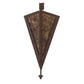 Meyda Lighting Desert Arrow 8" Rusty Nail Wall Sconce With Amber Mica Shade
