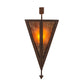 Meyda Lighting Desert Arrow 8" Rusty Nail Wall Sconce With Amber Mica Shade