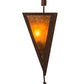 Meyda Lighting Desert Arrow 8" Rusty Nail Wall Sconce With Amber Mica Shade