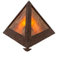 Meyda Lighting Desert Arrow 8" Rusty Nail Wall Sconce With Amber Mica Shade