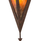 Meyda Lighting Desert Arrow 8" Rusty Nail Wall Sconce With Amber Mica Shade