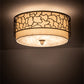 Meyda Lighting Deserto Seco 27" 4-Light Brass Tint Flush Mount Light With Beige & White Shade