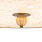 Meyda Lighting Deserto Seco 27" 4-Light Brass Tint Flush Mount Light With Beige & White Shade